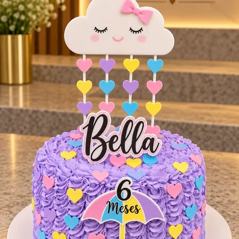 Bolo Chuva de amor